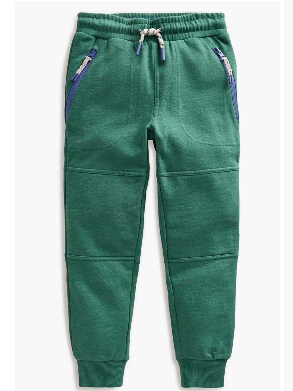 Mini Boden Kids' Warrior Knee Cotton Joggers Emerald Green Sweatpants 3-4Y